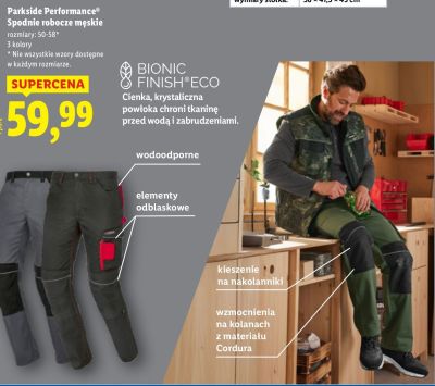 Spodnie robocze męskie promocja w Lidl