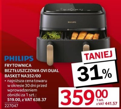 Frytownica beztłuszczowa Philips Ovidual Basket NA352/00 promocja w Selgros