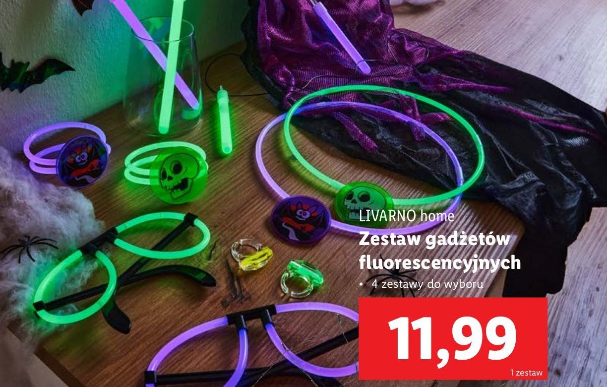 Zestaw gadżetów fluorescencyjnych LIVARNO HOME promocja