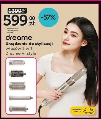 Urządzenie do stylizacji włosów 5 w 1 Dreame Airstyle promocja w Biedronka