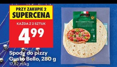 Spody do pizzy Gusto Bello promocja w Biedronka