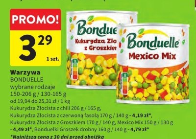 Warzywa wybrane rodzaje promocja w Intermarche