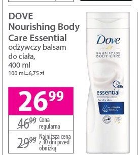 Balsam do ciała essential Dove nourishing body care promocja