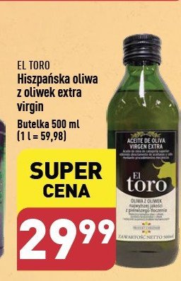 Oliwa z oliwek extra virgin EL TORO promocja