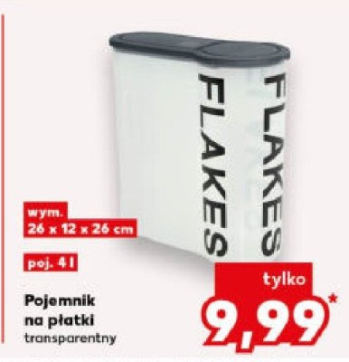 Pojemnik na płatki transparentny promocja w Kaufland