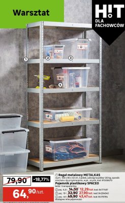 Pojemnik plastikowy SPACEO kolor: transparentny poj: 6.5 l promocja w Leroy Merlin