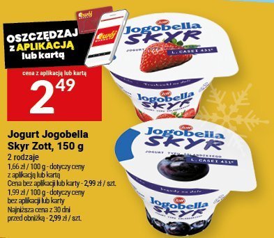 Jogurt Jogobella Skyr Zott promocja w Twój Market