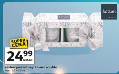 Zestaw prezentowy 2 świec w szkle promocja w Auchan