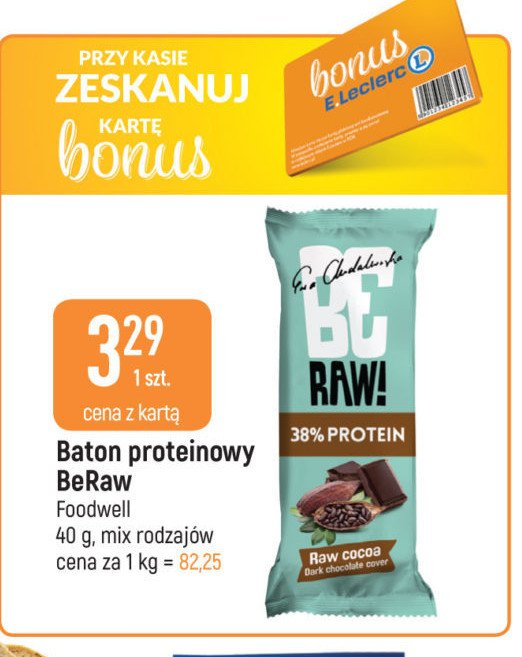 Baton raw cocoa dark chocolate Be raw! promocja