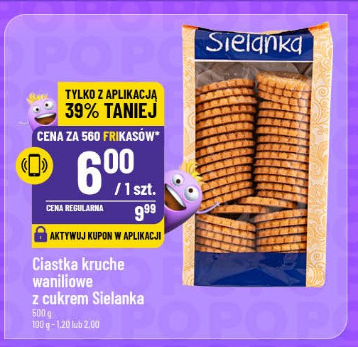 Ciastka waniliowe z cukrem Sielanka promocja w POLOmarket