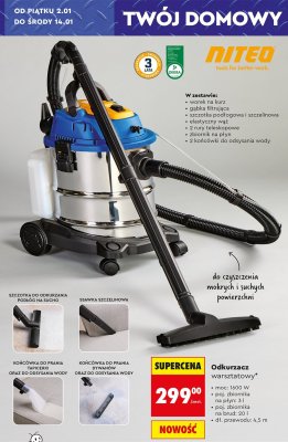 Odkurzacz warsztatowy NITEO promocja w Biedronka