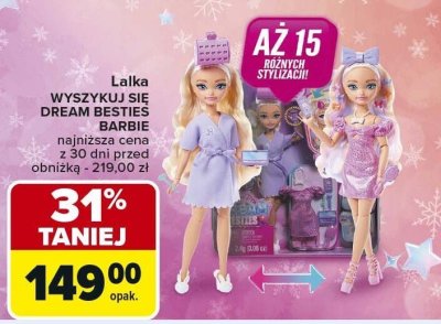 Lalka Wyszykuj się Barbie Dream Besties różne rodzaje promocja w Carrefour