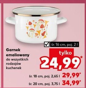 Garnek emaliowany 18 cm promocja