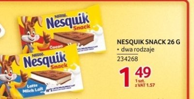 Napój Nesquik Snack 26g, dwa rodzaje promocja w Selgros