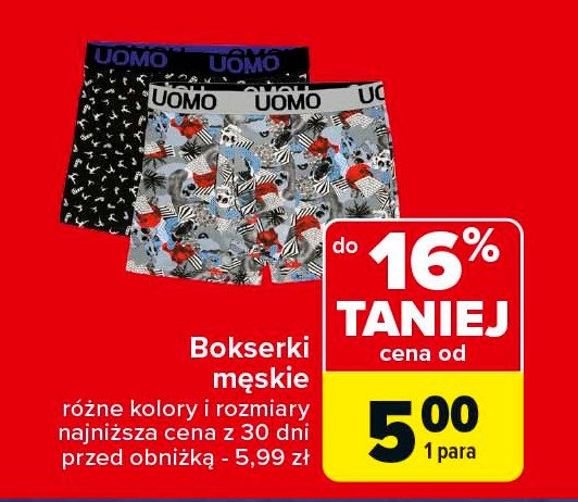 Bokserki męskie Uomo promocja