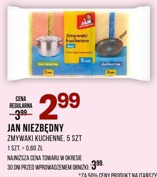 Zmywaki kuchenne JAN NIEZBĘDNY 5 SZT promocja w Drogerie Natura