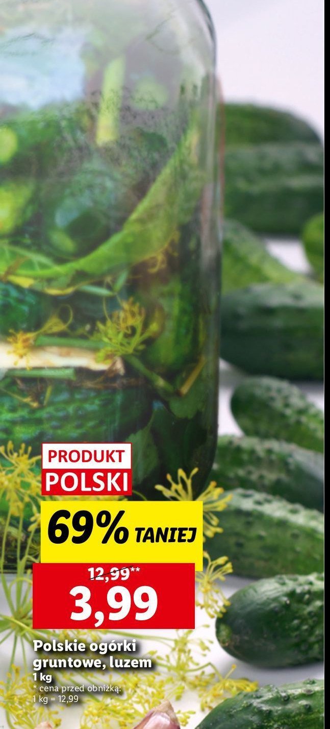 Ogórki gruntowe promocja w Supeco
