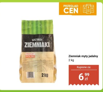 Ziemniak myty jadalny 2 kg promocja w Biedronka