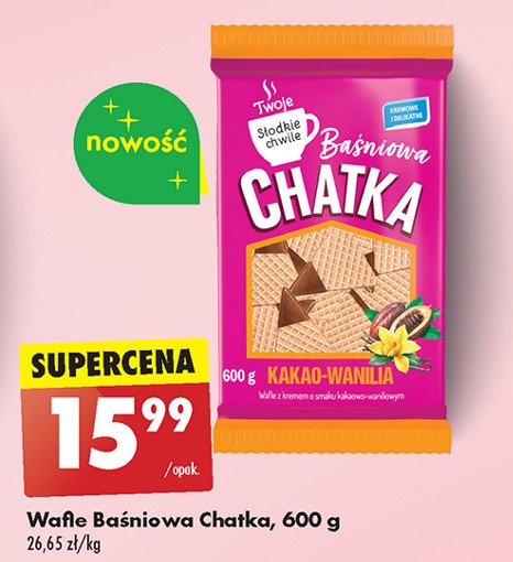 Wafle baśniowa chatka kakao-wanilia Twoje słodkie chwile promocja