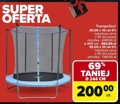 Trampolina ø 244 cm promocja w Carrefour