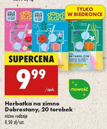 Herbatka na zimno metabolizm Dobrostany promocja w Biedronka
