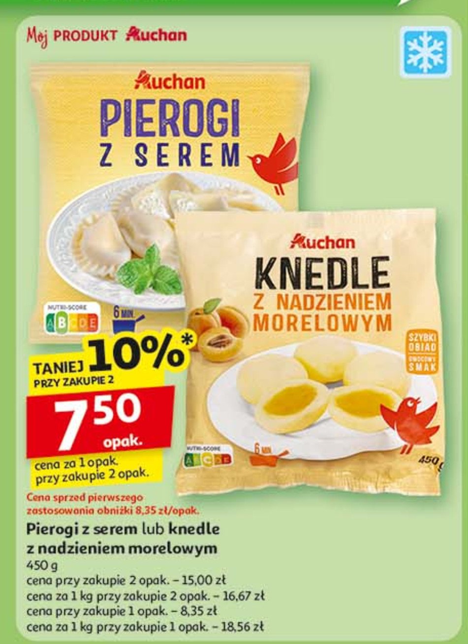 Pierogi z serem Auchan promocja