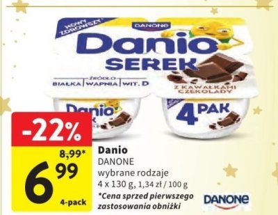 Danio Danone wybrane rodzaje 4-pack promocja w Intermarche