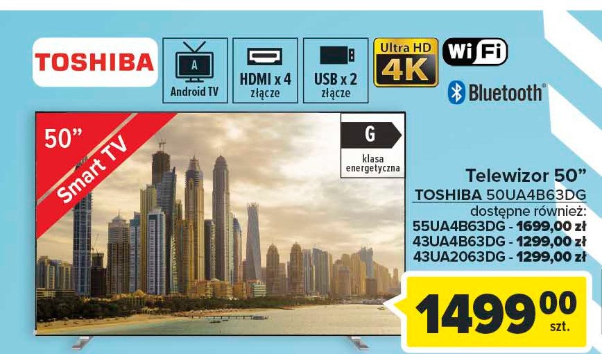 Telewizor 50" 50ua4b63dg Toshiba promocja