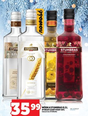 Wódka Stumbras 0.5L wybrany asortyment 40% promocja w TOPAZ