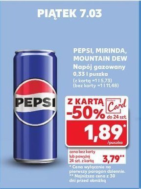 Napój orange Mirinda promocja w Kaufland