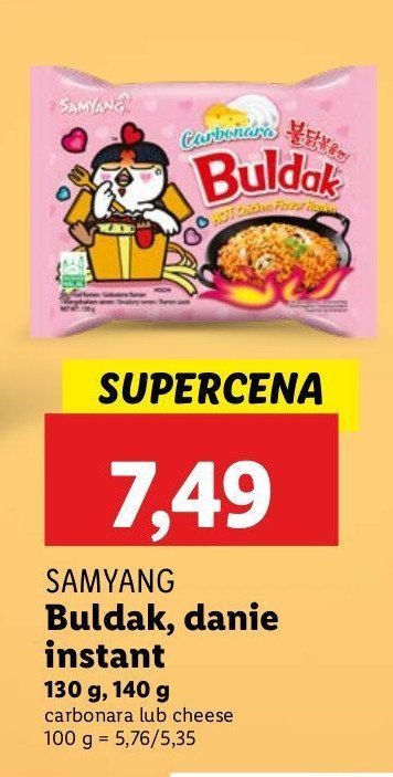 Makaron ramen serowy SAMYANG (SPOŻYWCZE) promocja