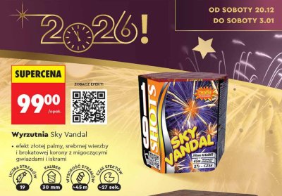Wyrzutnia fajerwerków Sky Vandal promocja w Biedronka