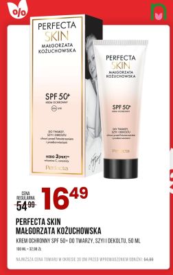 Krem ochronny Skin Małgorzata Kożuchowska SPF 50+ do twarzy, szyi i dekoltu promocja w Drogerie Natura