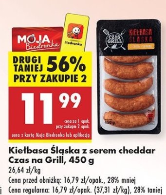 Kiełbasa śląska cheddar Czas na grill promocja