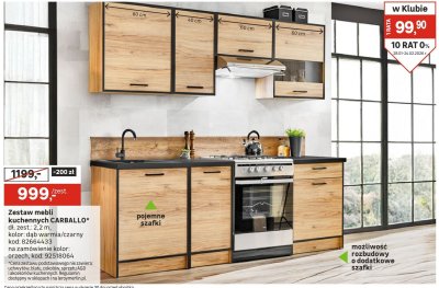 Zestaw mebli kuchennych CARBALLO 2,2 m promocja w Leroy Merlin