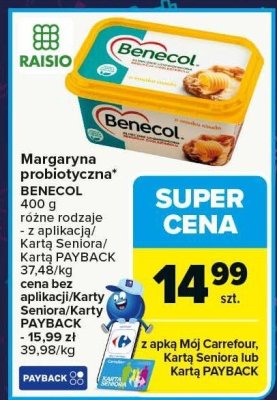 Margaryna probiotyczna Benecol 400g różne rodzaje promocja w Carrefour