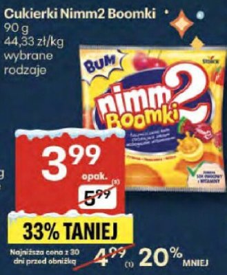 Cukierki Nimm2 Boomki 90g wybrane rodzaje promocja w Delikatesy Centrum