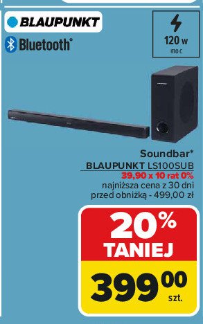 Soundbar ls100sub Blaupunkt promocja w Carrefour