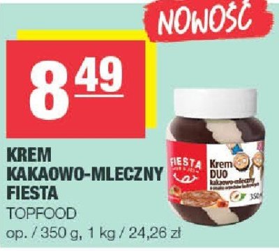 Krem kakaowo-mleczny Fiesta TOPFOOD promocja w SPAR