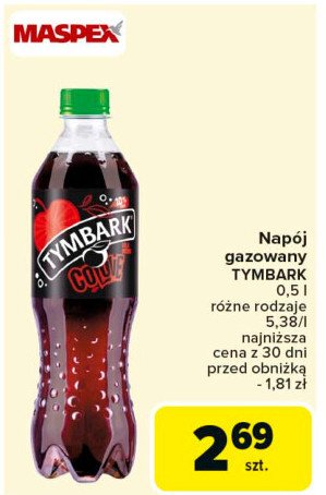 Napój cola + wiśnia Tymbark colove promocja