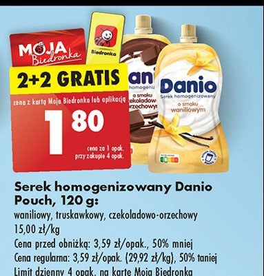 Serek czekoladowo-orzechowy saszetka Danone danio promocja