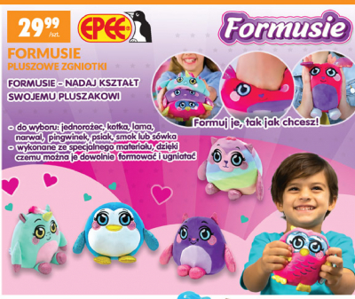 Pluszowe zgniotki formusie pingwinek Epee promocja