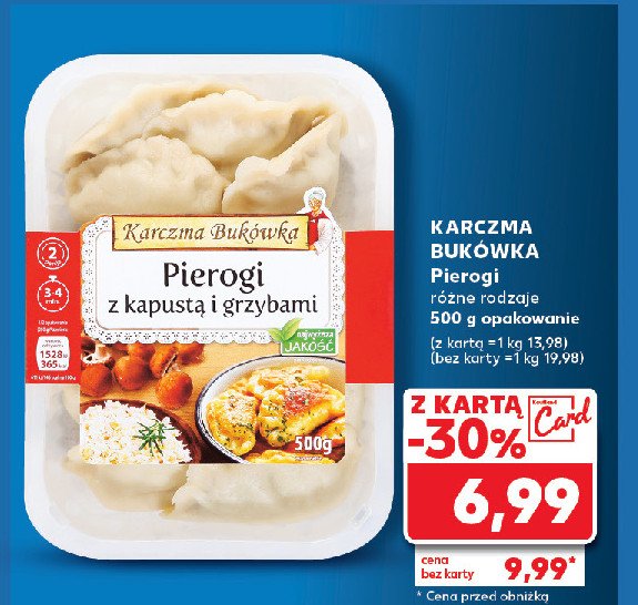 Pierogi z kapustą i grzybami Karczma bukówka promocja