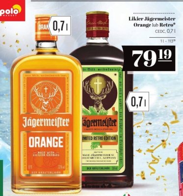 Likier Jägermeister Orange lub Retro 0,7l promocja w POLOmarket