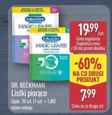 Listki piorące DR. BECKMANN Listki piorące promocja w Aldi