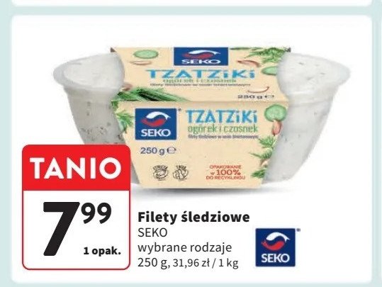 Tzatziki z ogórkiem i czosnkiem Seko promocja