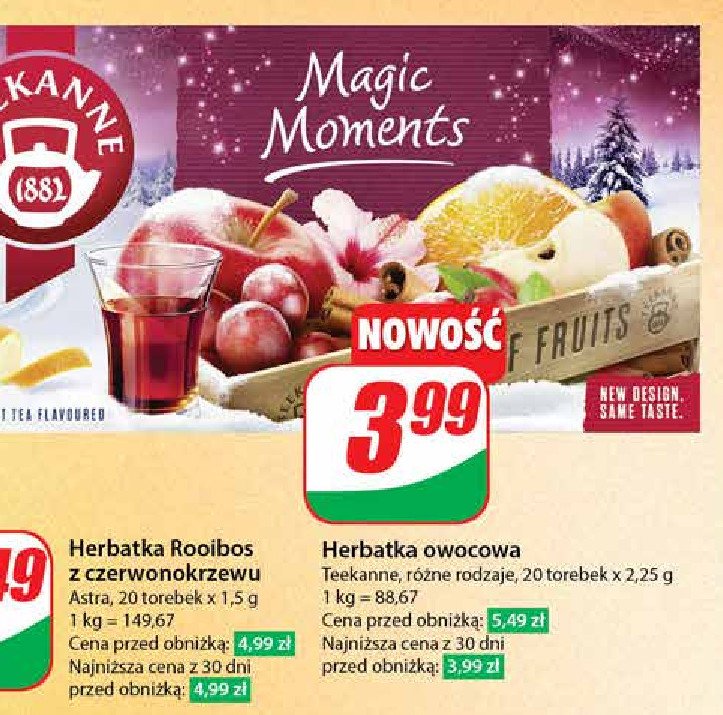 Herbata magic moments Teekanne promocja