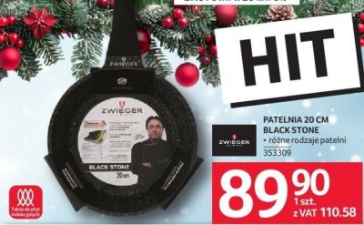 Patelnia 20 cm Black Stone promocja w Selgros