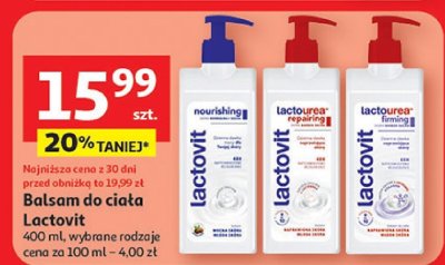 Balsam do ciała Lactovit 400 ml promocja w Auchan