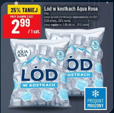 Lód w kostkach Aqua Rosa 1kg promocja w POLOmarket